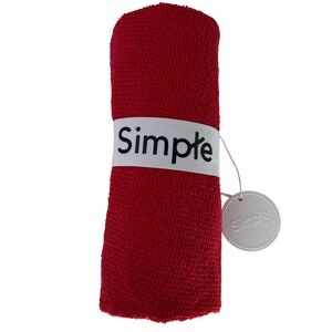 Simple Textured Knit Fabric Raised Two Way Stretch Red DIY Sewing 2M OS‎
